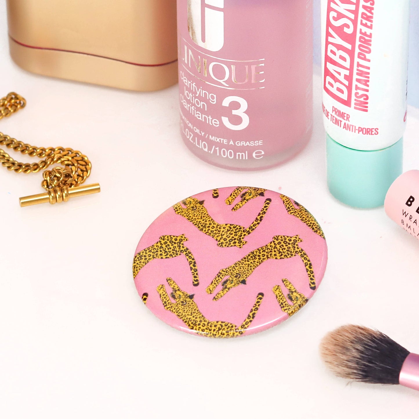 Leopard Print Pocket Mirror