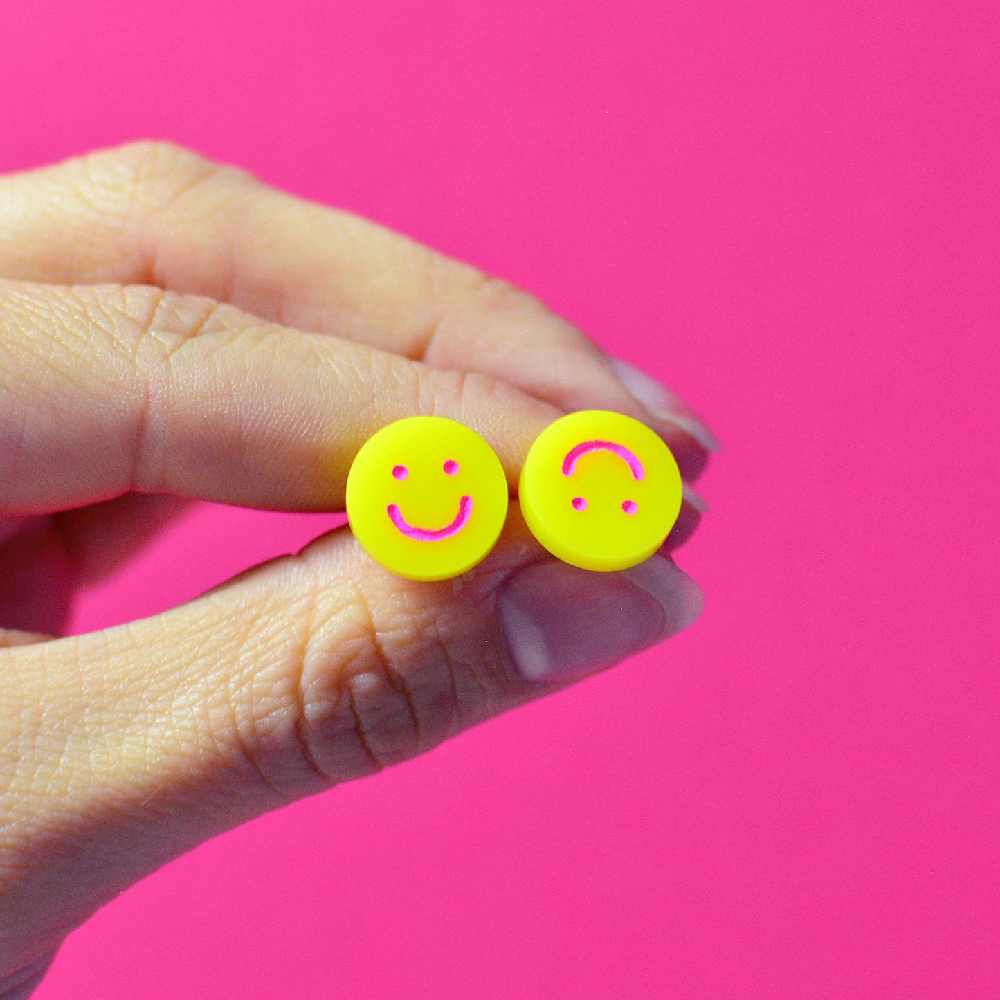 Rolling Emoji Stud Earrings