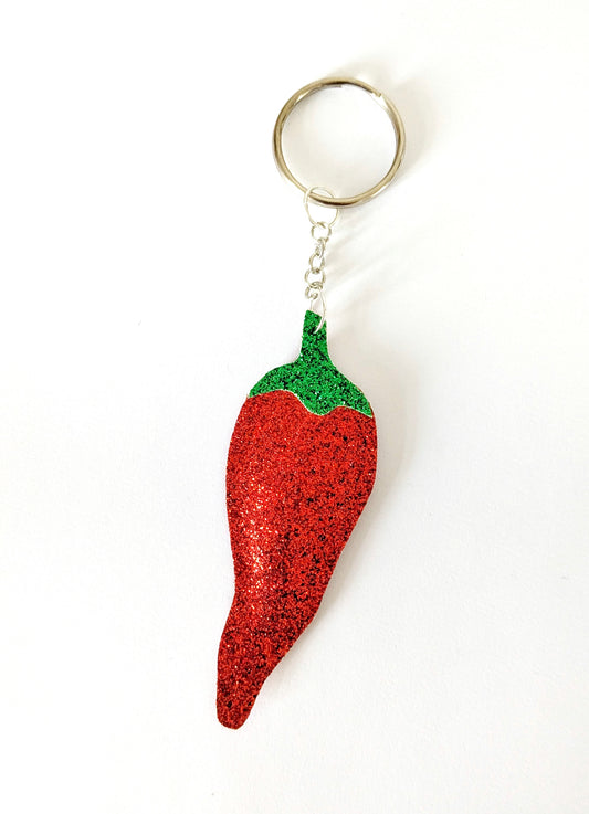 Neurospicy Chilli Pepper Keyring - Hot Red
