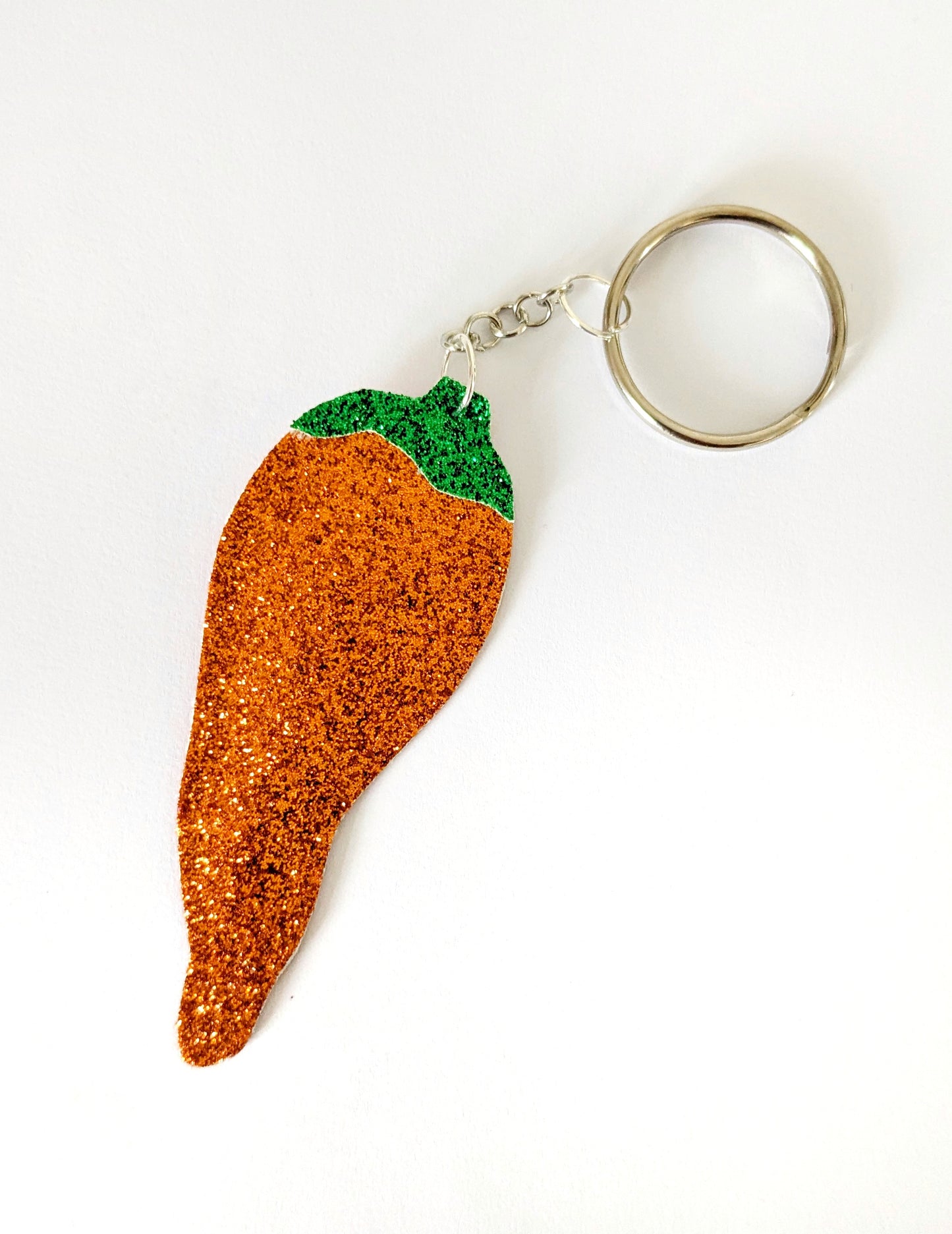 Neurospicy Chilli Pepper Keyring - Bright Orange