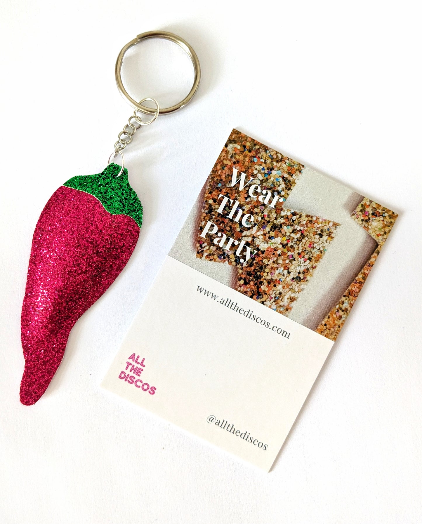 Neurospicy Chilli Pepper Keyring - Hot Pink