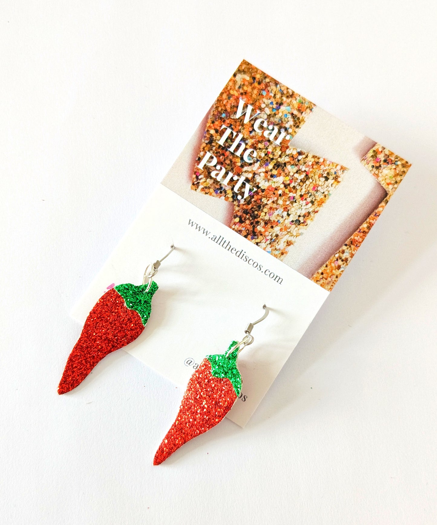 Neurospicy Mini Chilli Pepper Earrings - Hot Red
