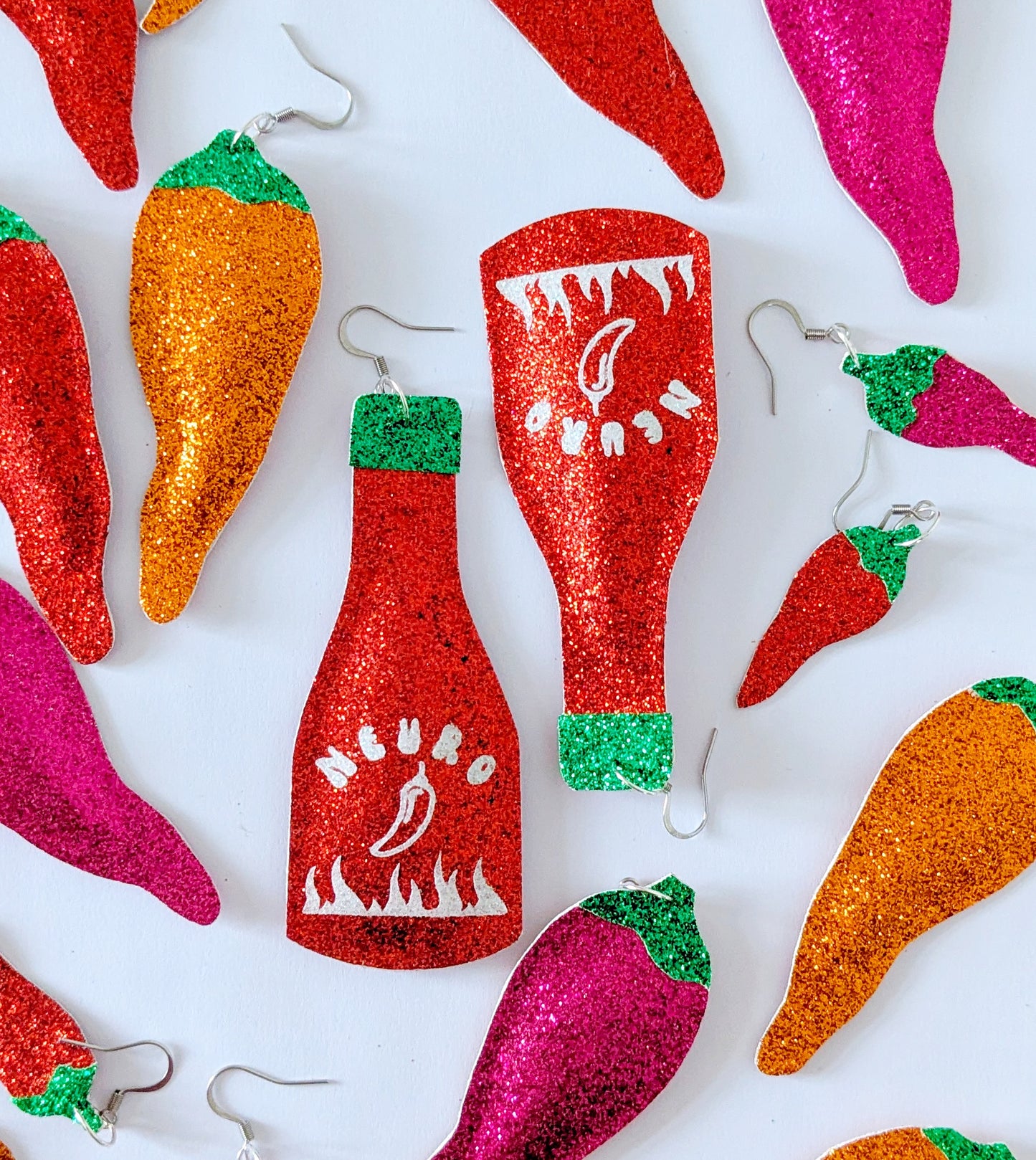 'Neurospicy' Hot Sauce Earrings