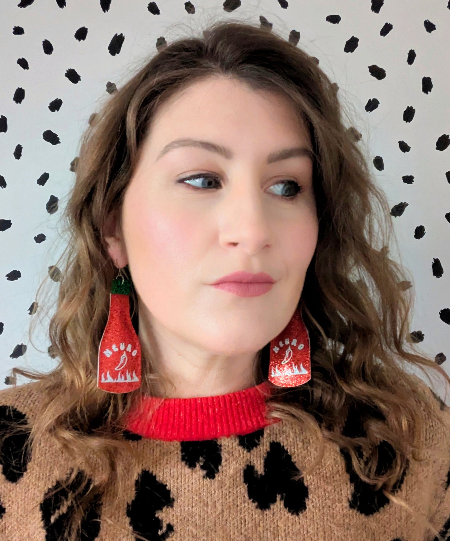 'Neurospicy' Hot Sauce Earrings