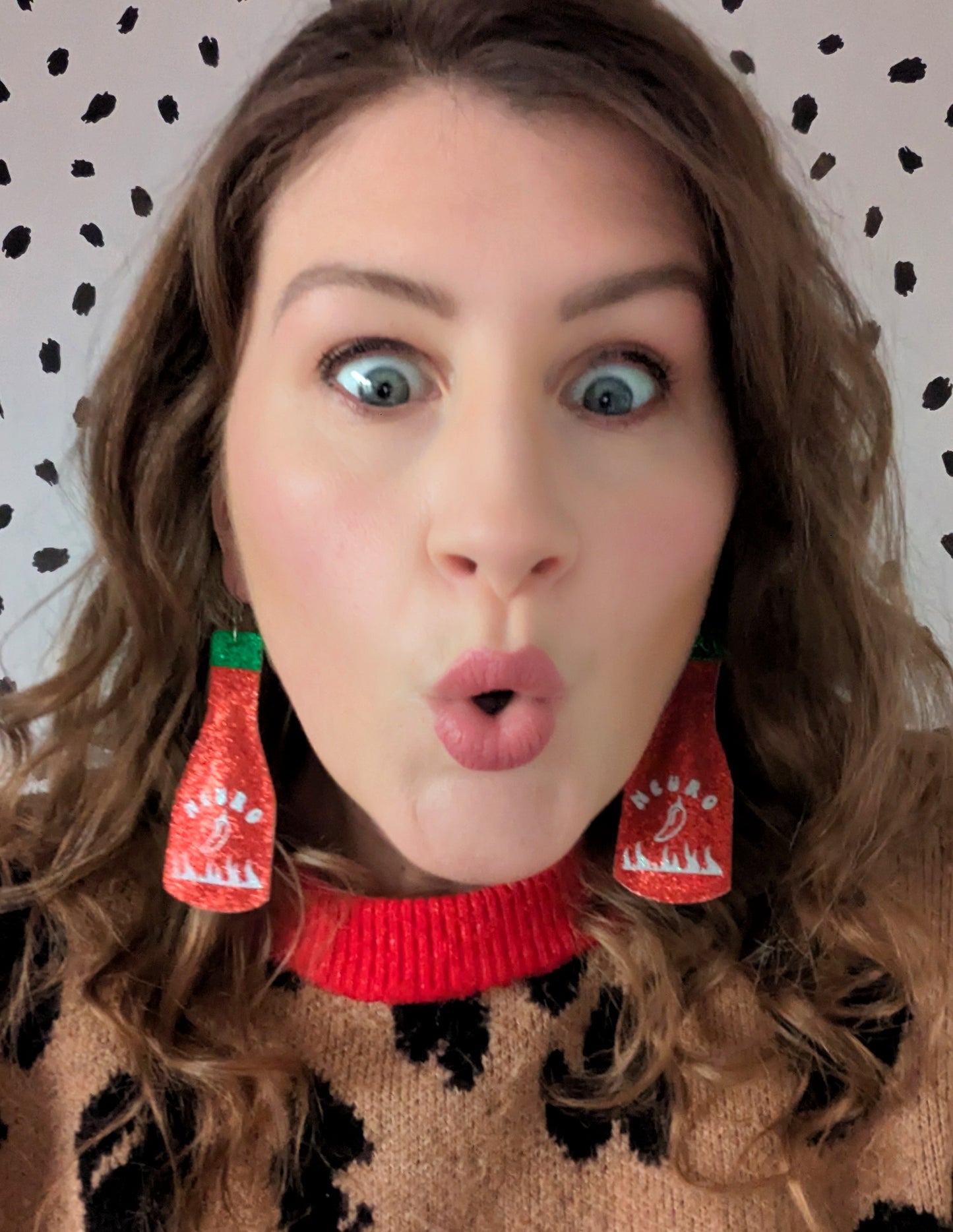 'Neurospicy' Hot Sauce Earrings