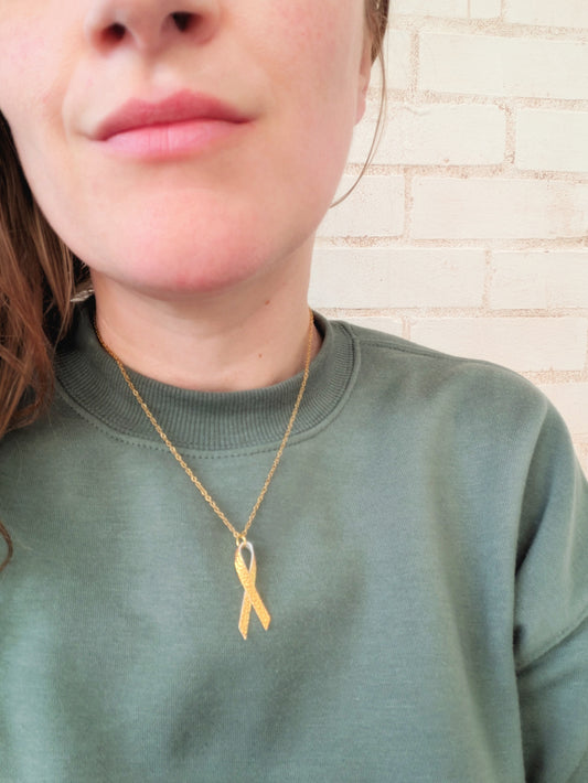 ADHD Awareness Ribbon Necklace