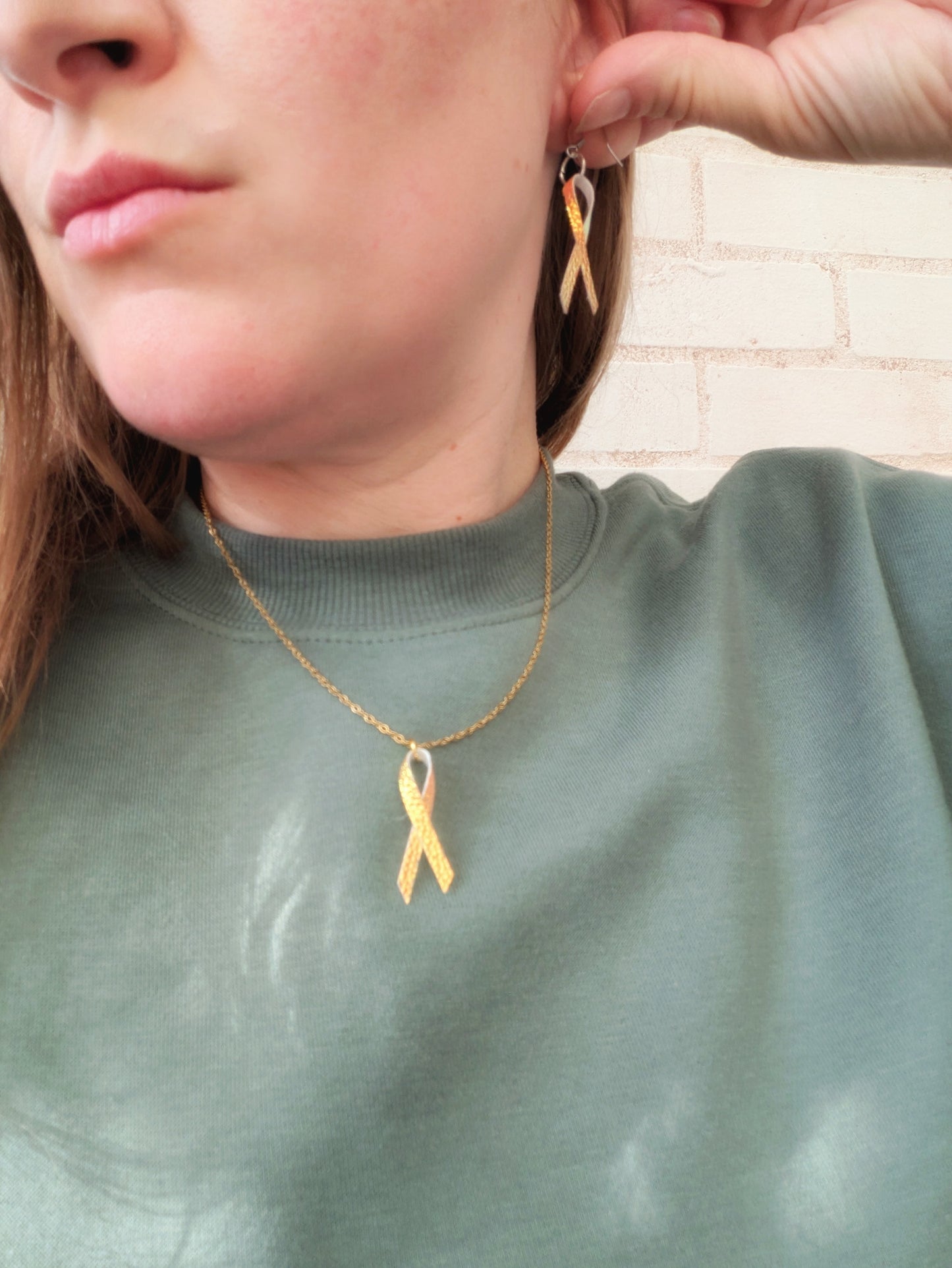 ADHD Awareness Ribbon Necklace