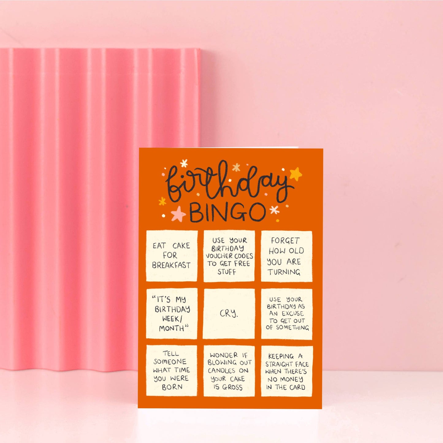 Greeting card - birthday bingo