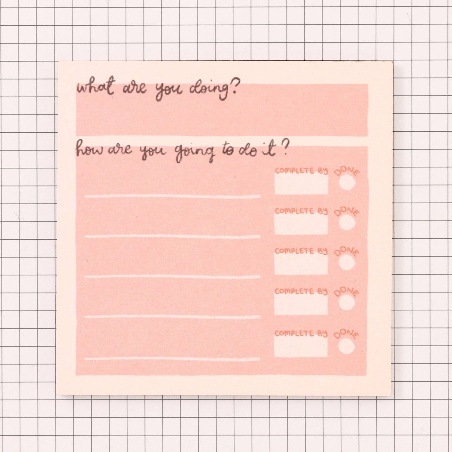 Anti-Overwhelm Memo pad - break it down