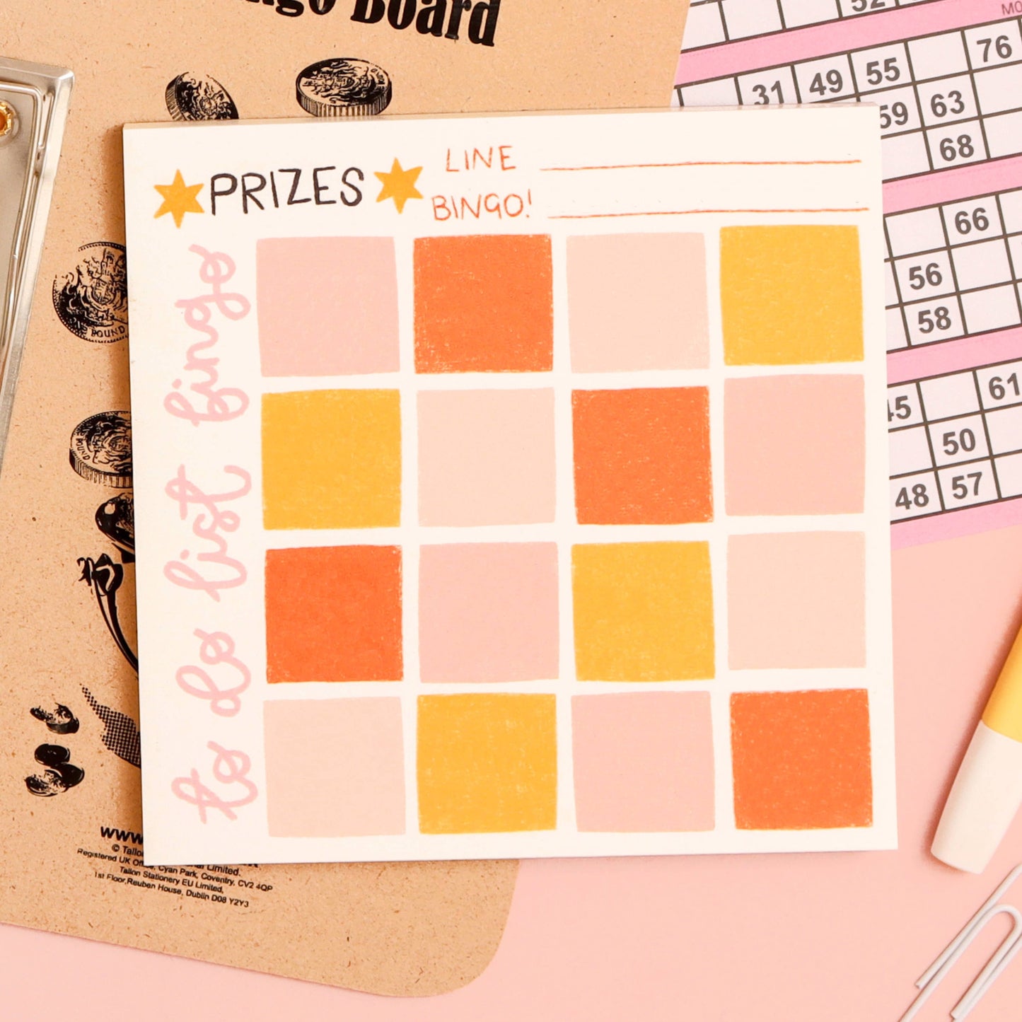 To do list bingo - square notepad