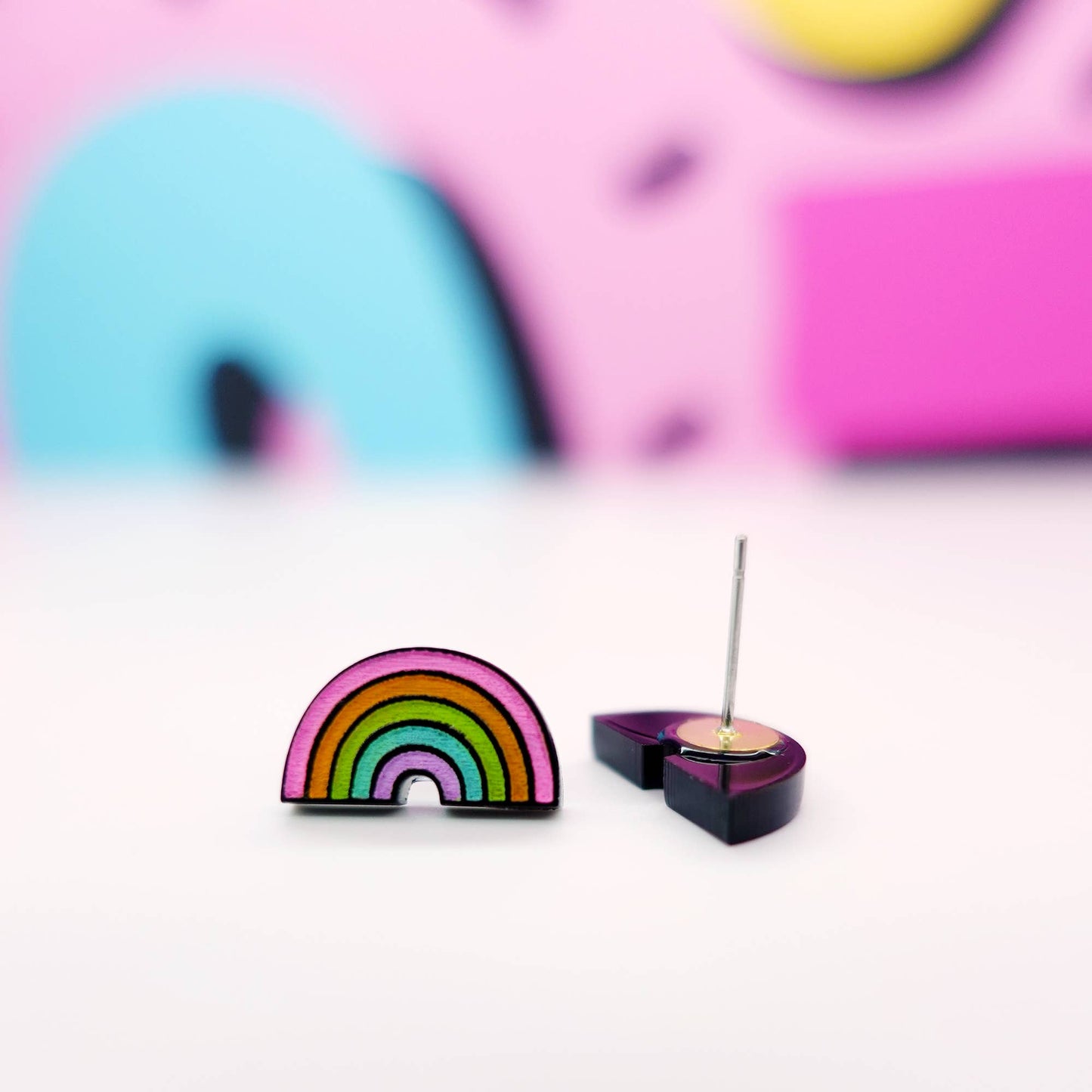 Rainbow Stud Earrings