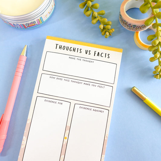 Thoughts Vs Facts Notepad - RSD and intrusive thought deconstruction