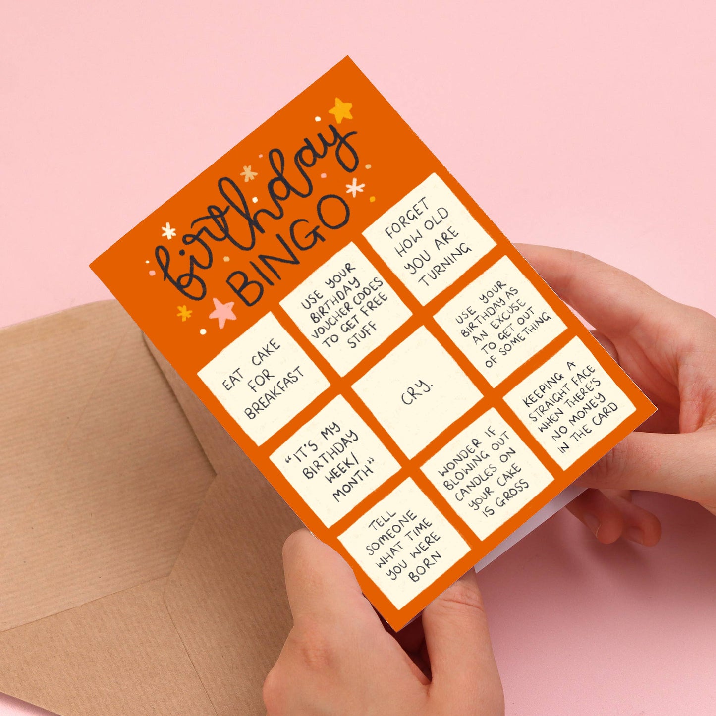 Greeting card - birthday bingo