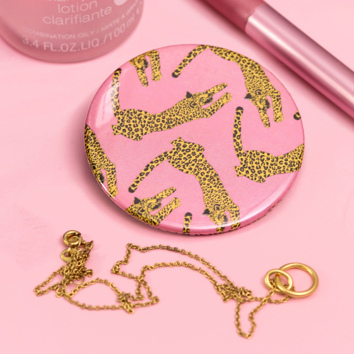 Leopard Print Pocket Mirror