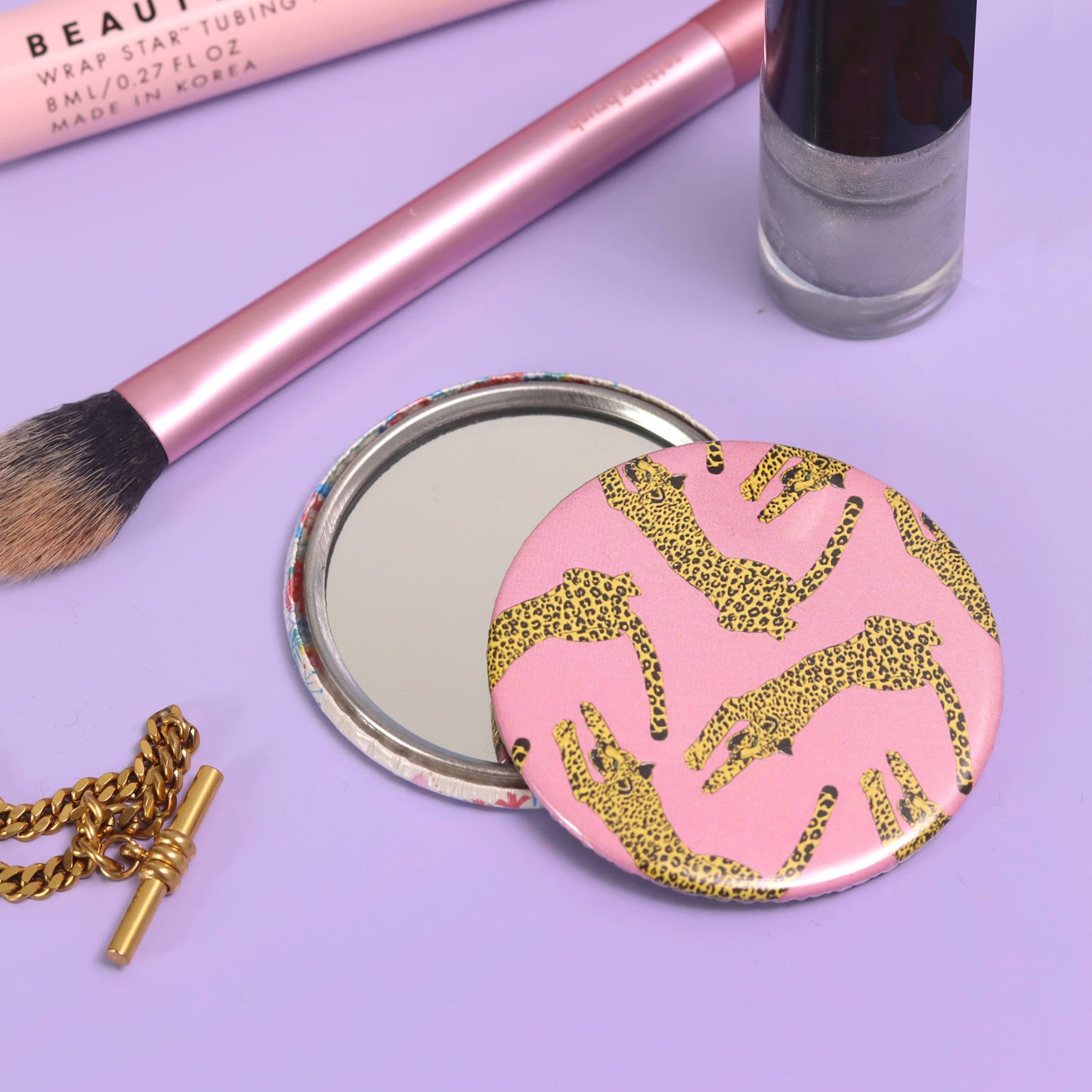 Leopard Print Pocket Mirror