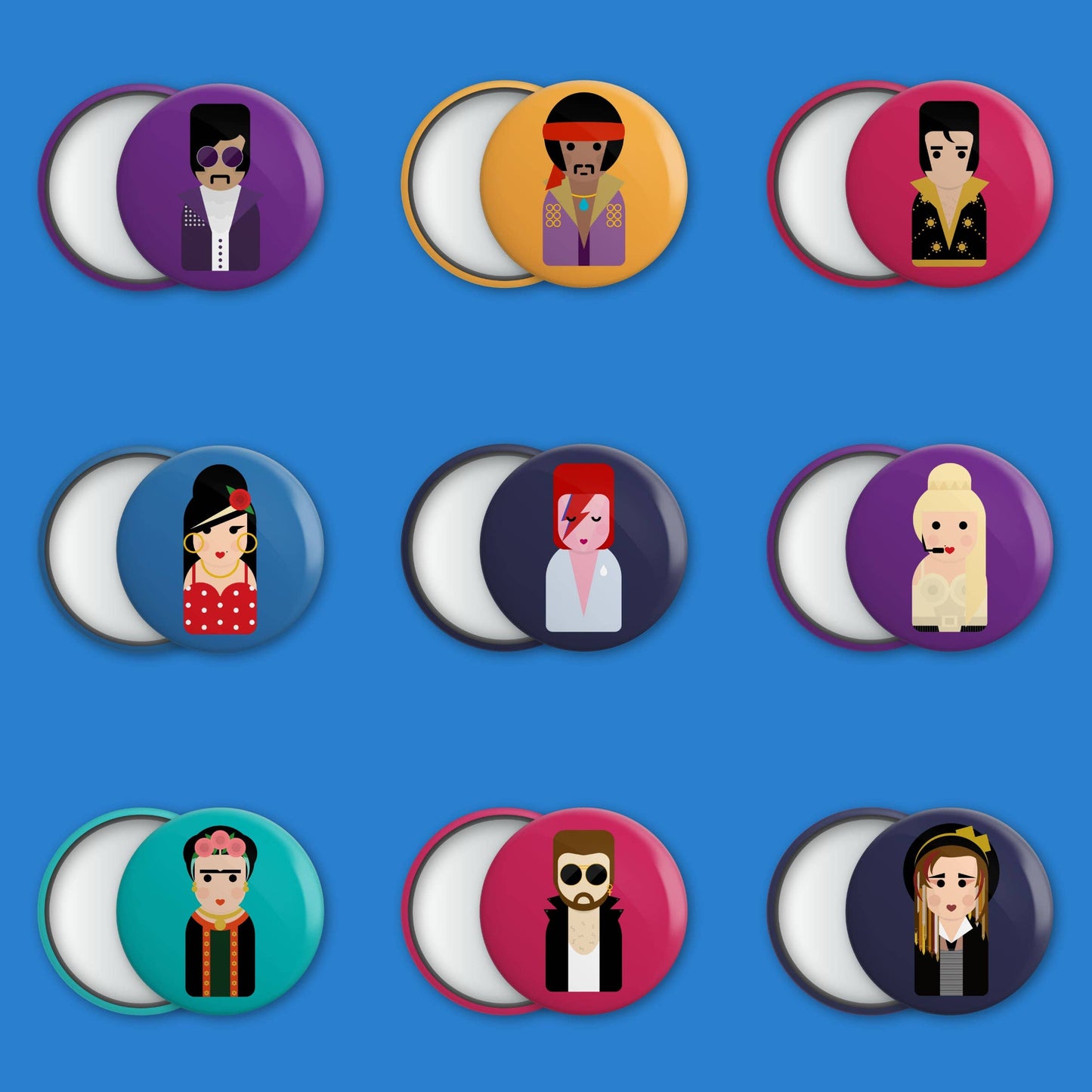 Little Icons Colourful Pocket Mirror - Frida