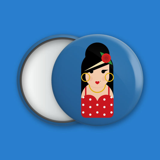 Little Icons Colourful Pocket Mirror - Amy Winehouse