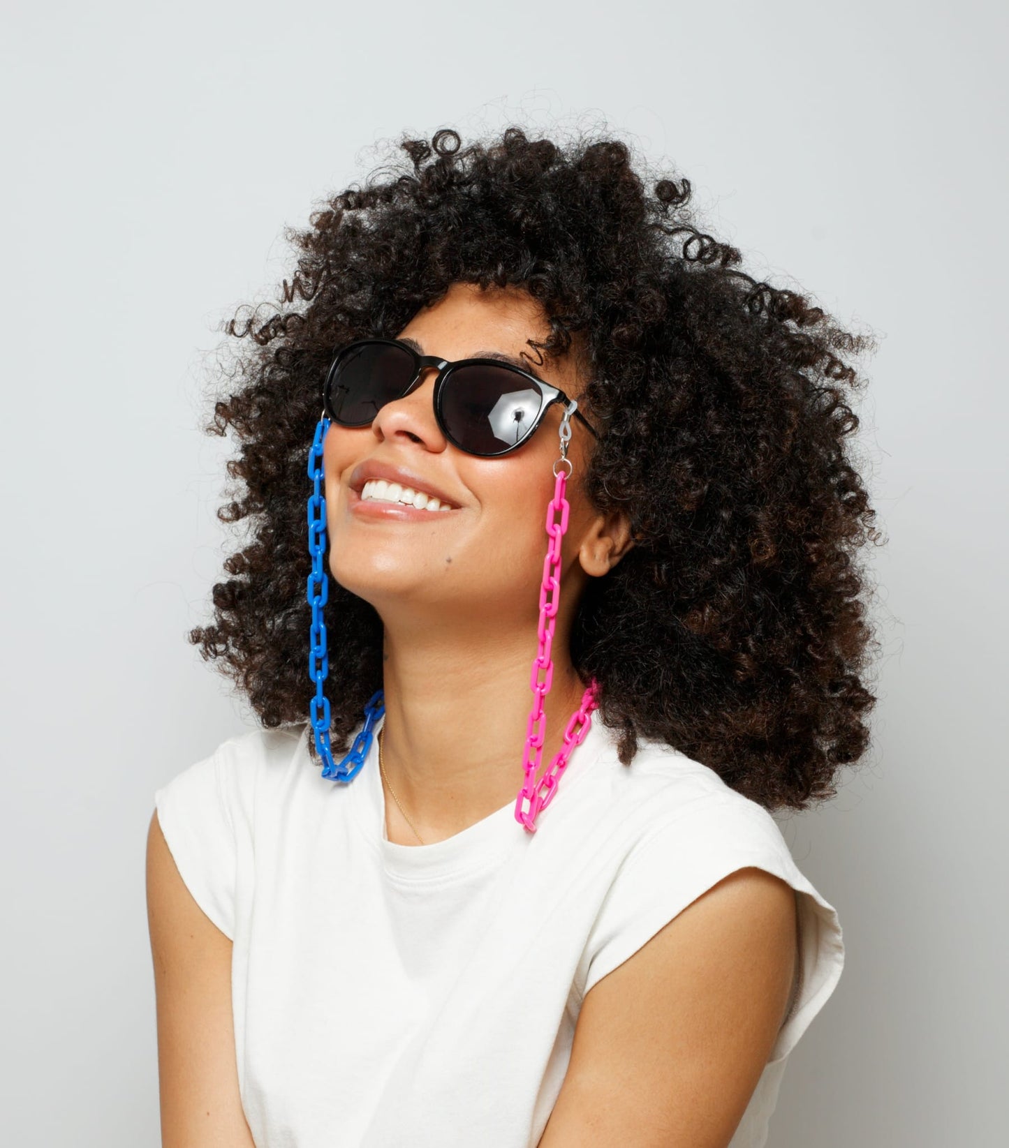 Laguna – Cobalt & Magenta Chunky Acrylic Glasses Chain