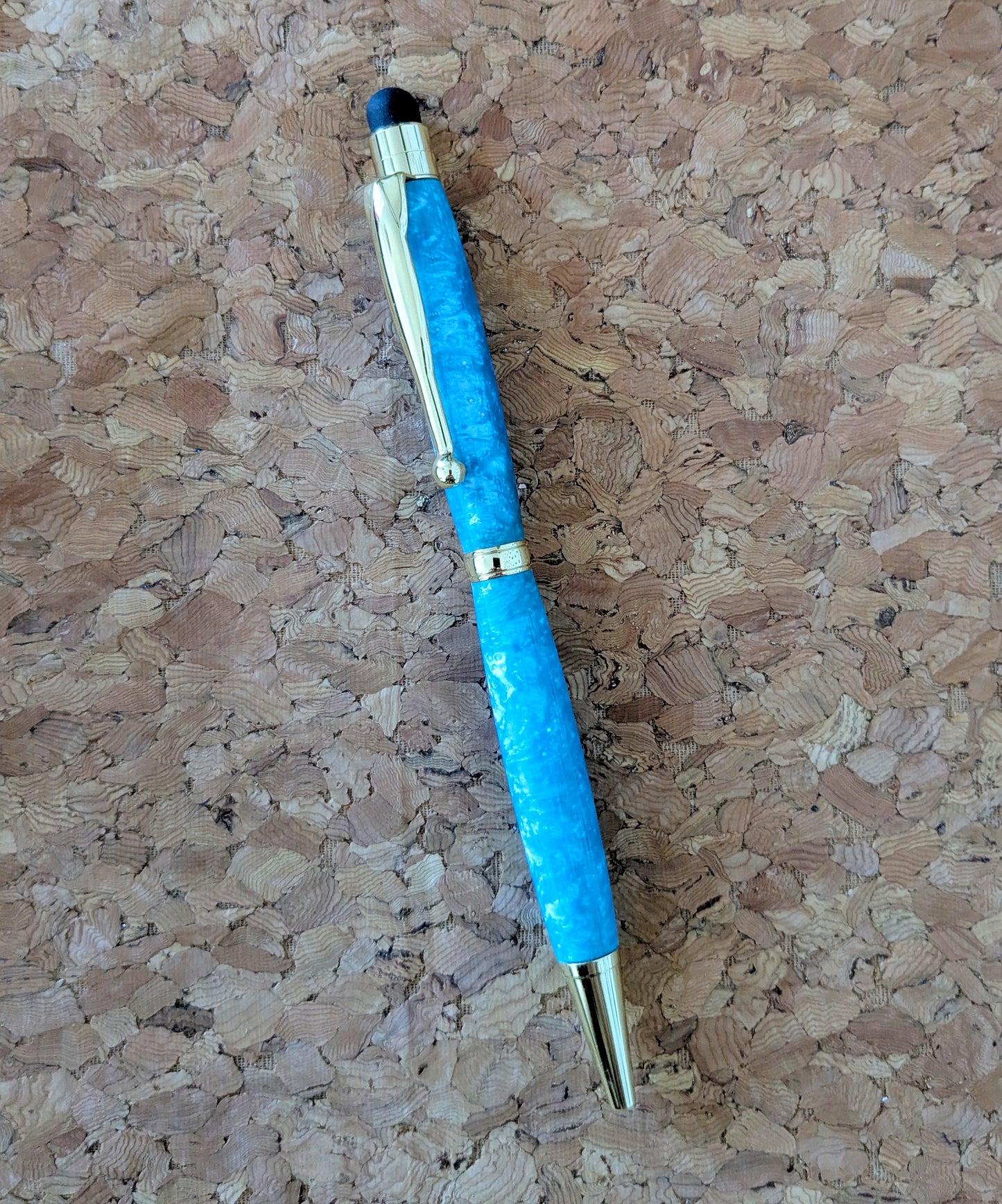 Stylus Twist Fundraiser Pen - Glitter Blue