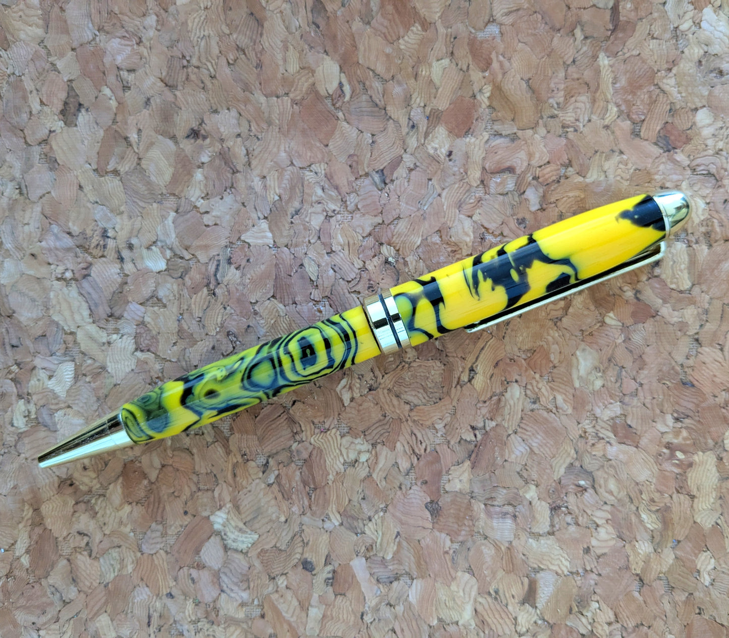 Euro Twist Fundraiser Pen - Yellow, Black
