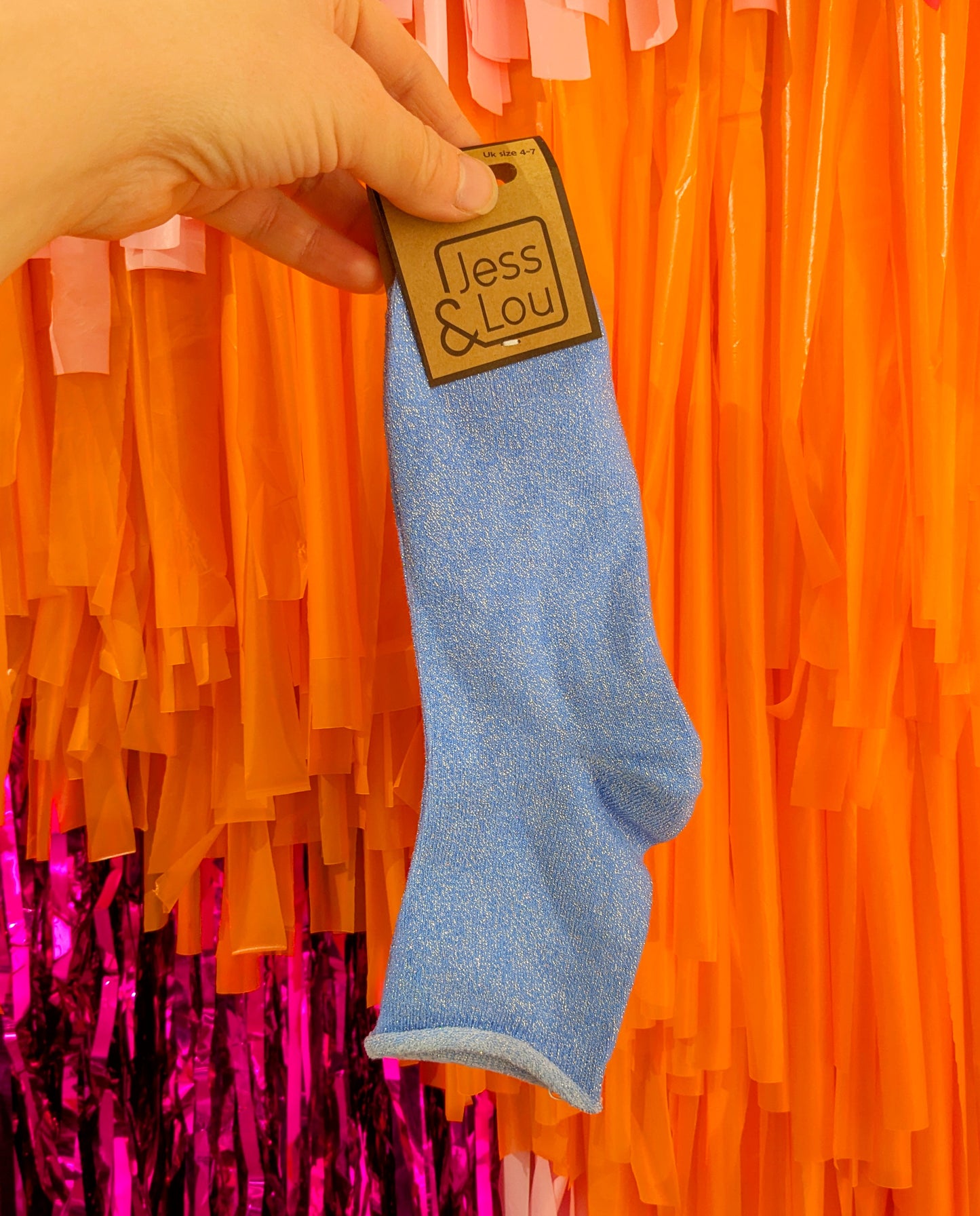 Sparkly Party Socks - Blue