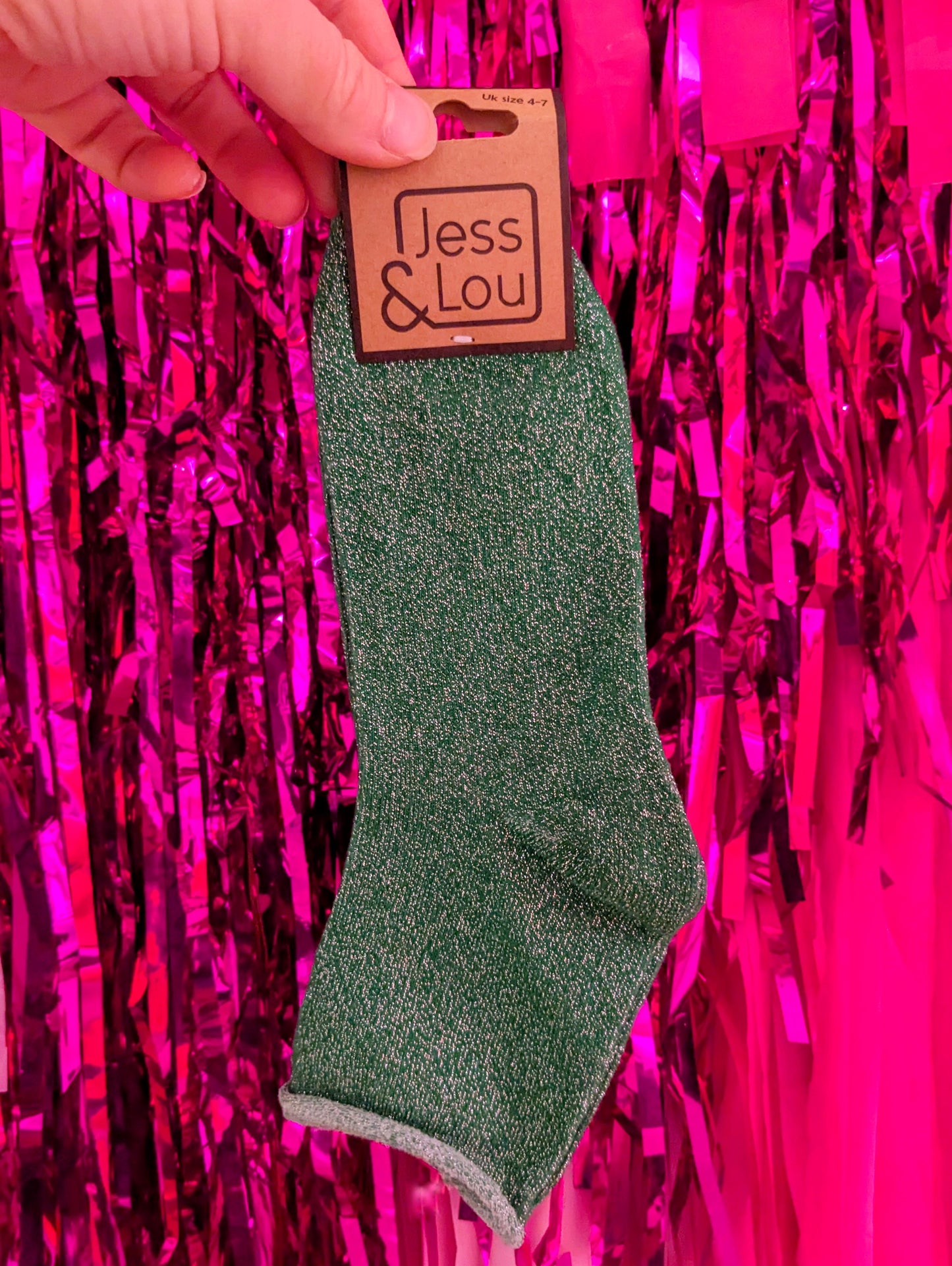 Sparkly Party Socks - Green