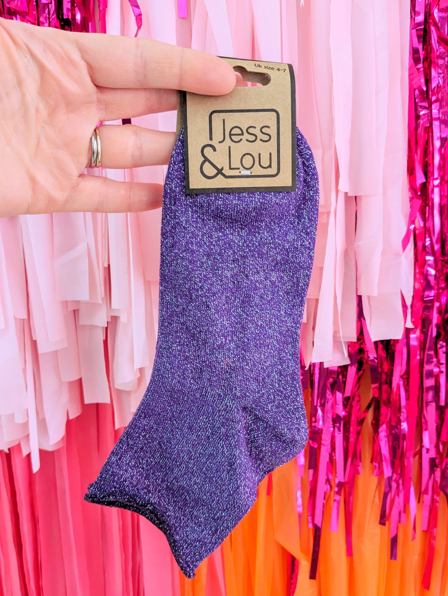Sparkly Party Socks - Purple