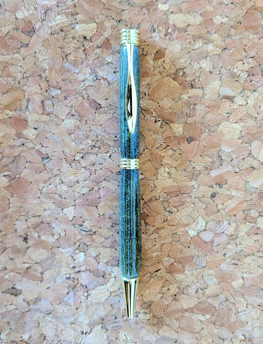 Standard Twist Fundraiser Pen - Gold, Silver Glitter