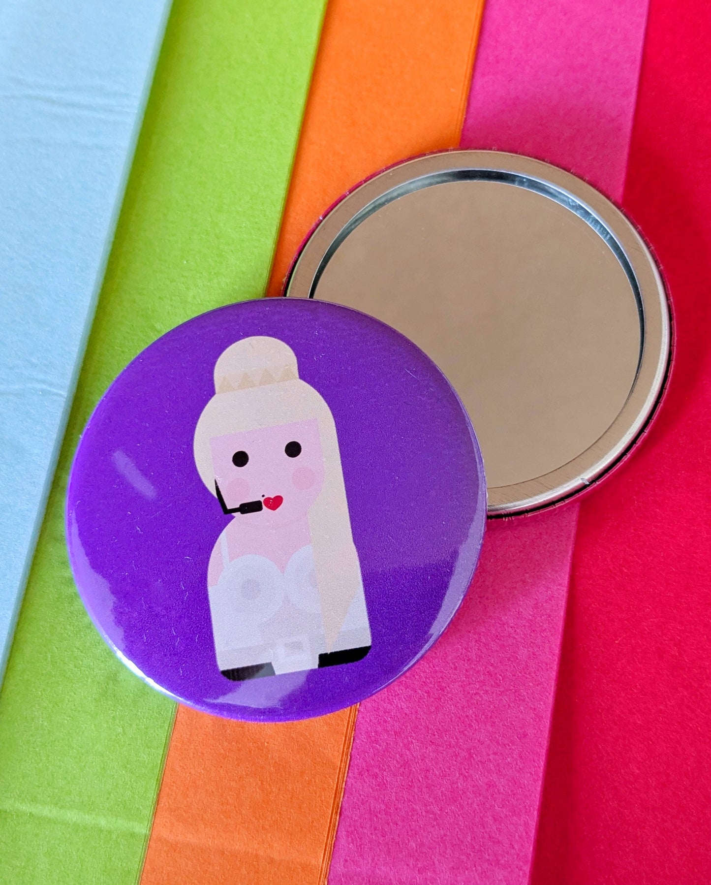 Little Icons Colourful Pocket Mirror - Madonna