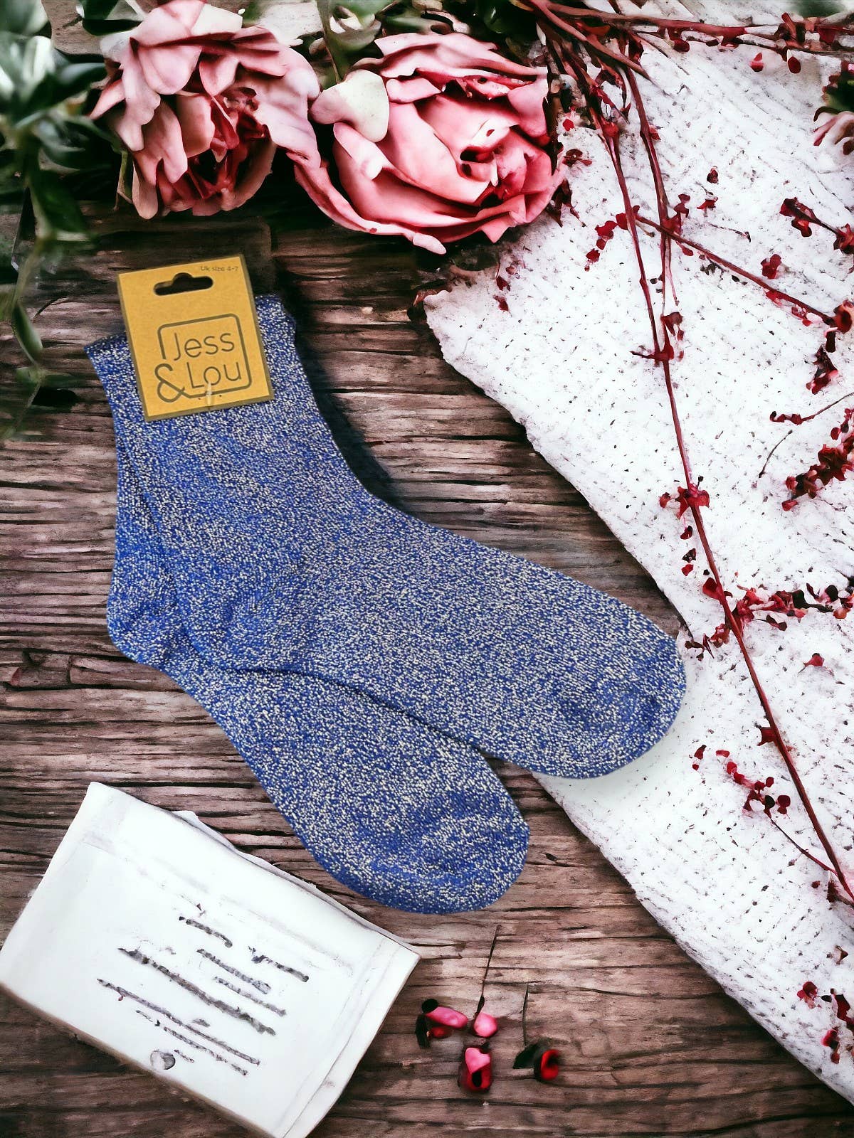 Sparkly Party Socks - Blue