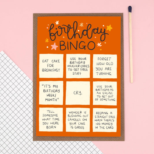 Greeting card - birthday bingo