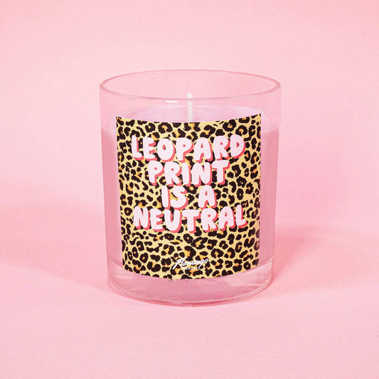 Watermelon Leopard Print is a Neutral Leopard Print Candle