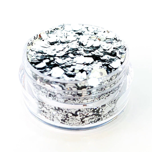 Silver Mix Biodegradable Glitter - 5ml Pot