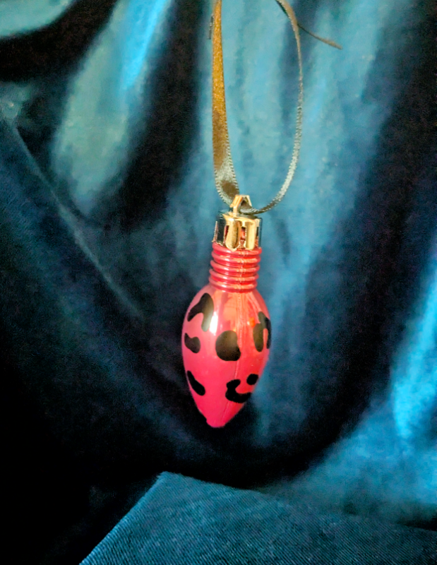 Leopard Print Bulb Bauble Tree Decorations