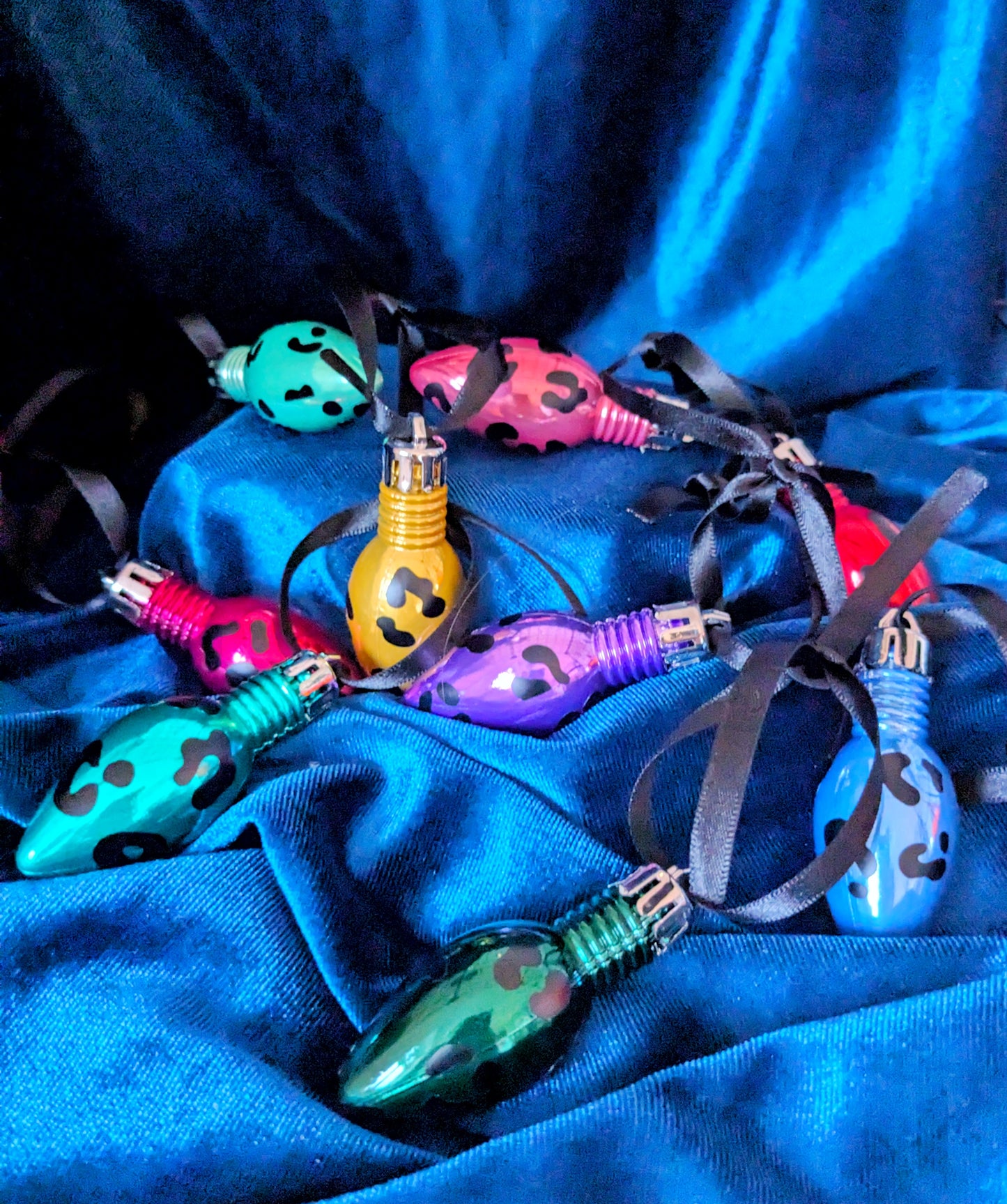 Leopard Print Bulb Bauble Tree Decorations