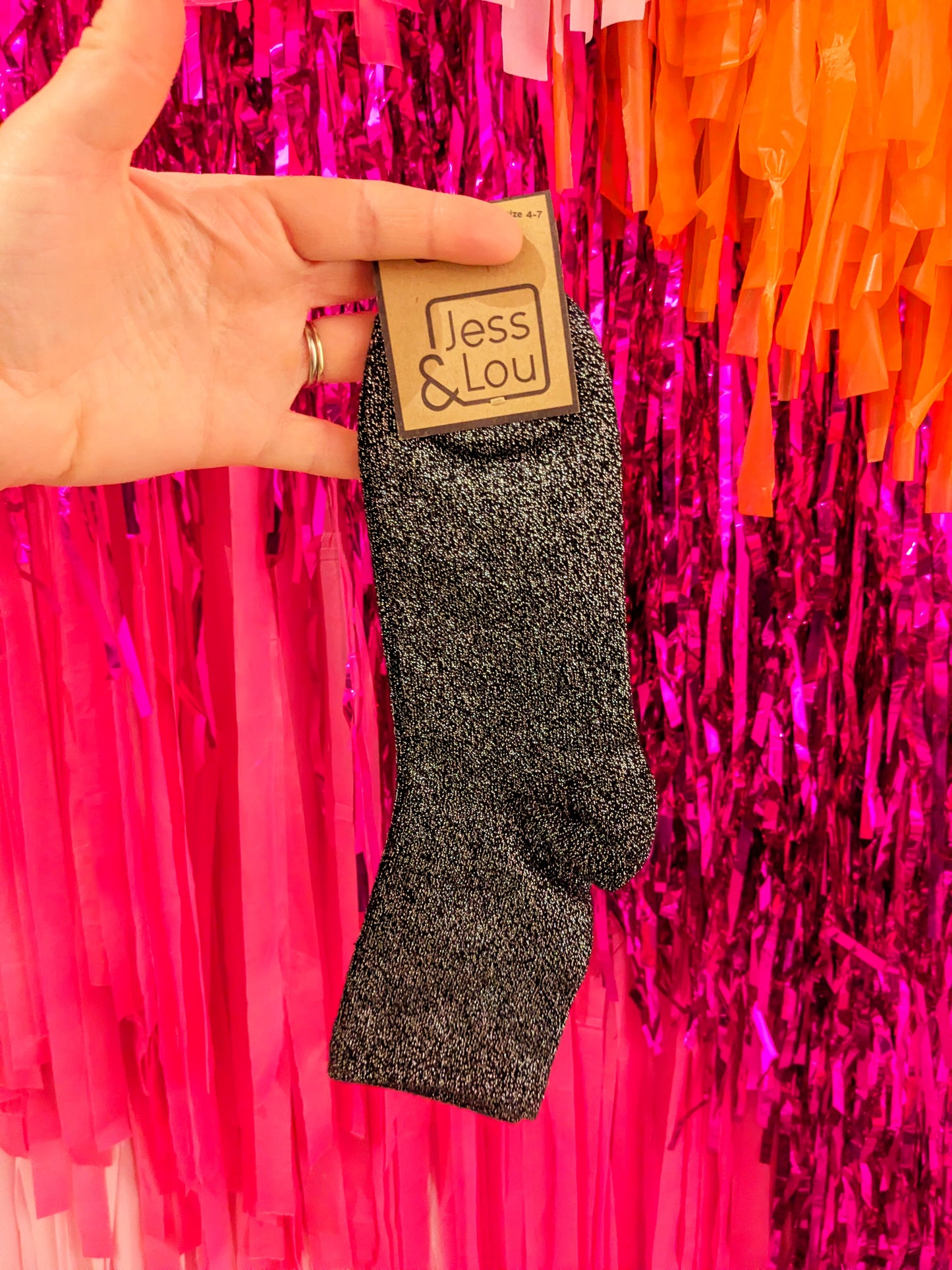 Sparkly Party Socks - Black