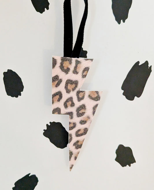 Leopard Print Tree Bolts - Pink Christmas Tree Decorations