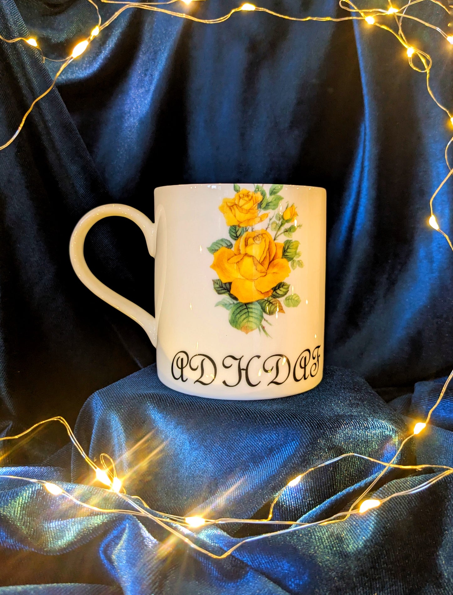 Fine Bone China Mug - ADHDAF Yellow