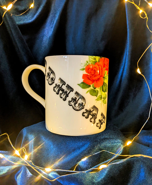 Fine Bone China Mug - ADHDAF Red