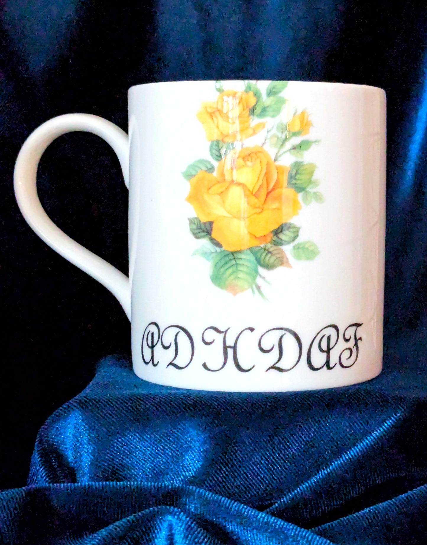 Fine Bone China Mug - ADHDAF Yellow