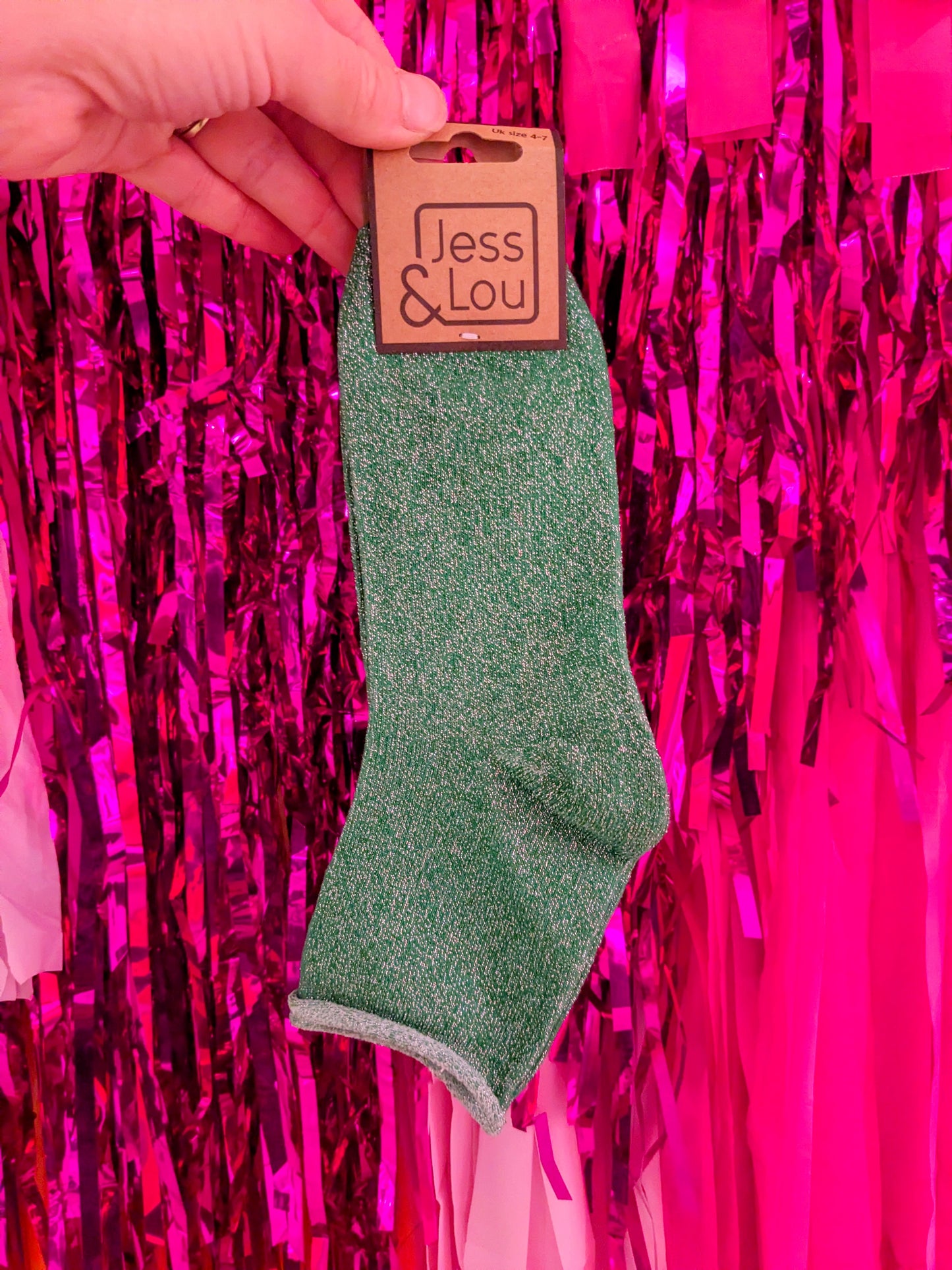 Sparkly Party Socks - Green